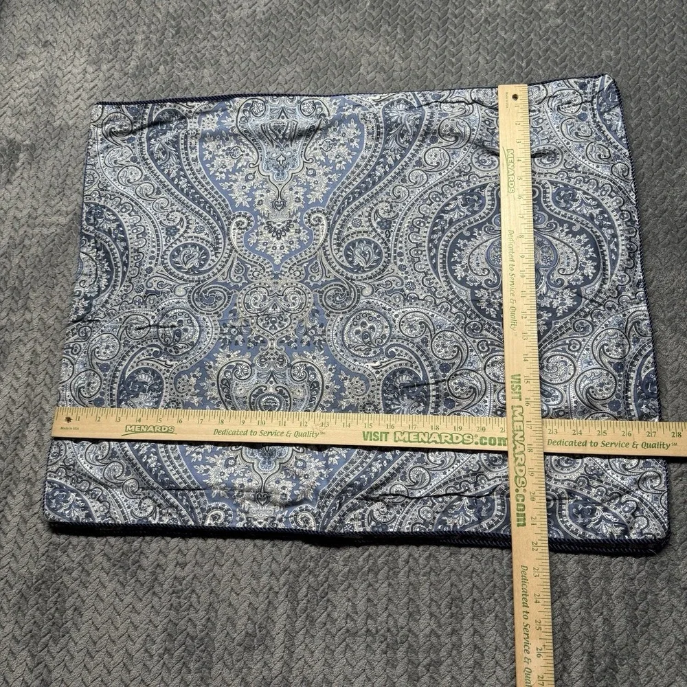Ralph Lauren Paisley Blue w/Rope Edge Standard‎ Shams Set Of 2 Grandmillennial